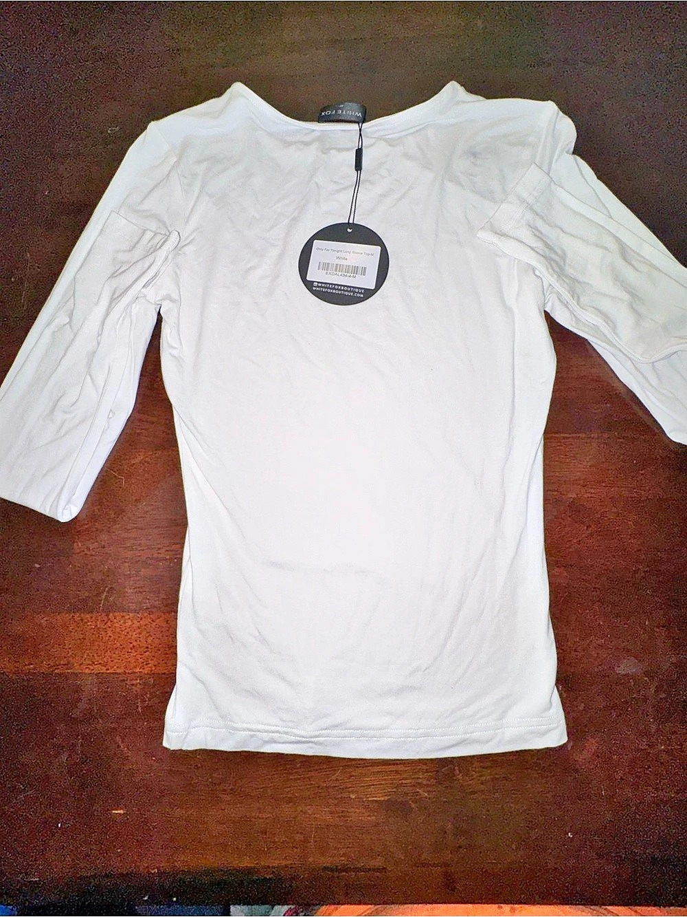 White Fox Boutique Only For Tonight Long Sleeve Top White M NWT